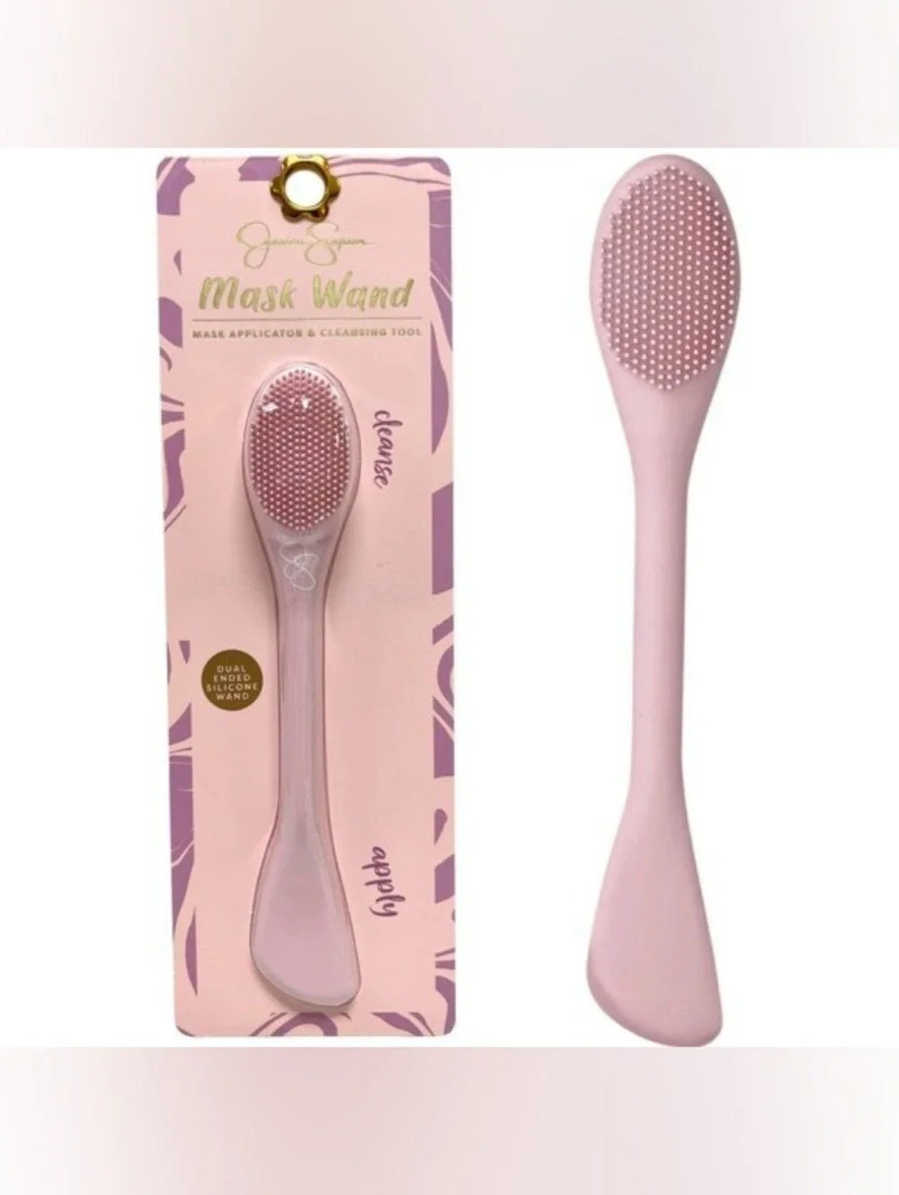 Jessica Simpson Dual Ended Silicone Wand Applicator & Cleansing Tool in Pink